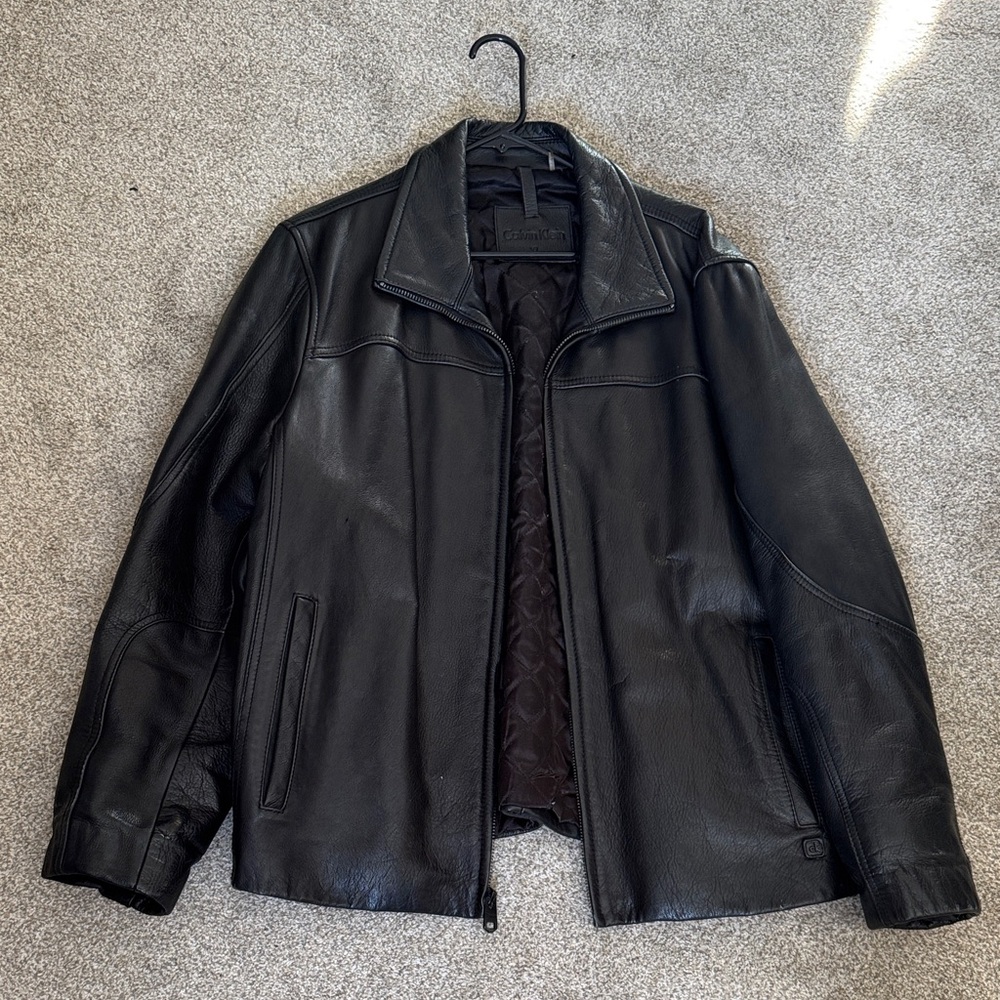 Calvin Klein Genuine Leather Jacket – Men’s XL
